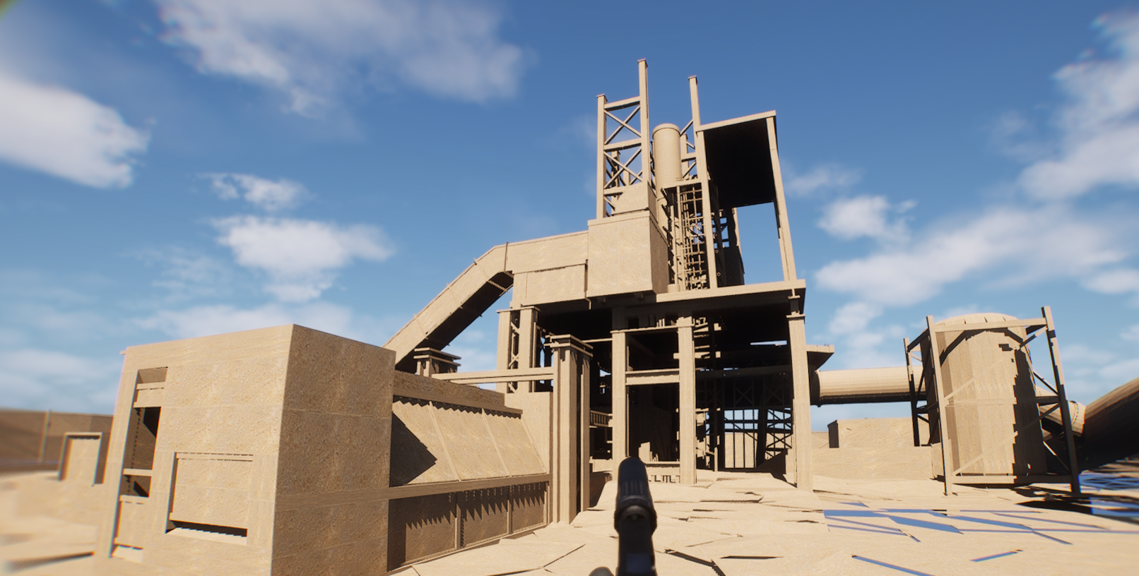 A deployed layout seen in game